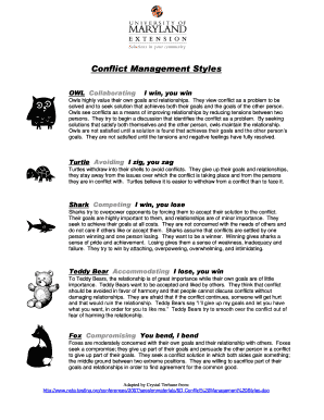 Conflict Management Styles National Ag Risk Education Library Form