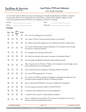 Self Audit Checklist  Form