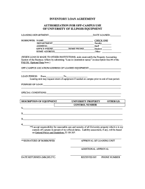 Inventory Agreement Template  Form