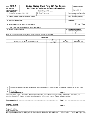 Form 709 a