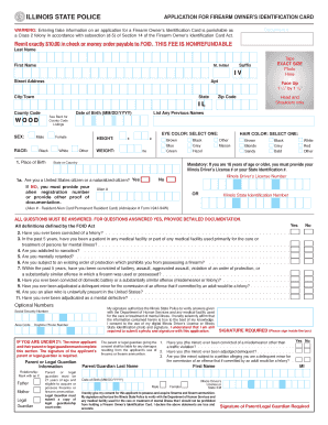  Foid Card Application Illinois Printable 2010