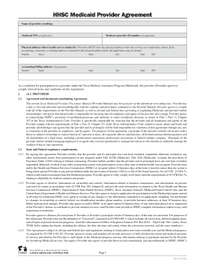  HHSC Medicaid Provider Agreement M TMHP Com 2013