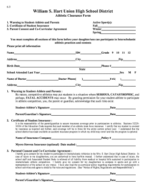 School Clearance Form