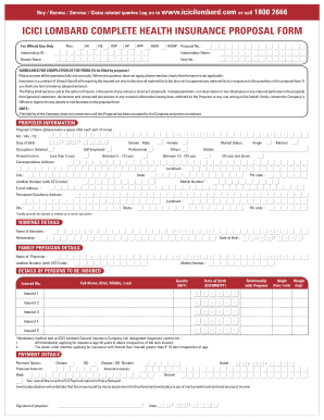 Icici Lombard Proposal Form