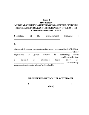 Gazetted Signature Form