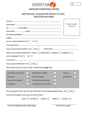 Skill Acquisition Form