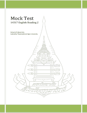 Mock Test 14317 English Reading 2 Stouonline Stou Ac  Form