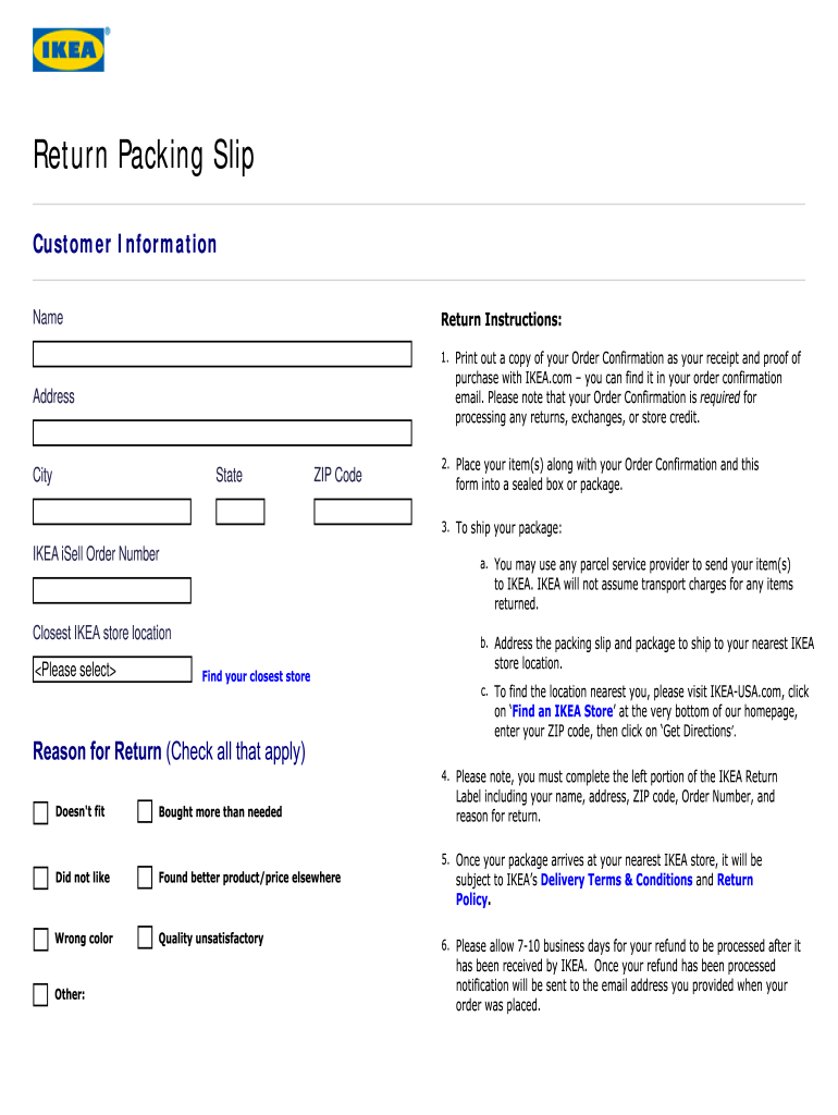 Get and Sign Return Slip  Form