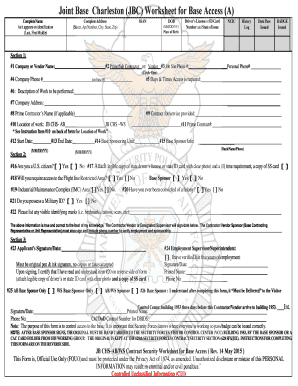 Internet Joint Base Charleston  Form