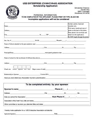 Scholarship Form PDF