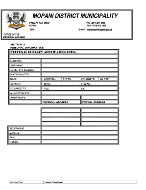 Mopani Bursary  Form