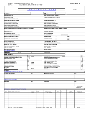 Maran Tankers Application Form