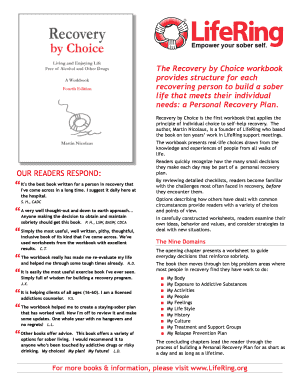 Recovery by Choice Workbook PDF  Form