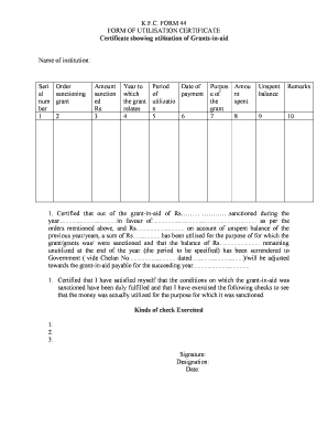 Kfc Form 44