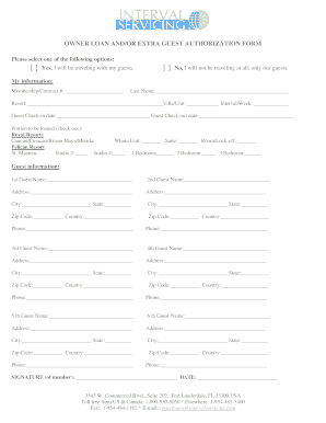 Interval Servicing Owner Loan Form