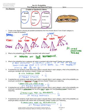 Tree Diagram Exercises with Answers PDF  Form