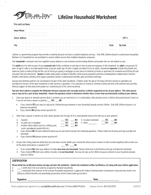 National Verifier Household Worksheet  Form