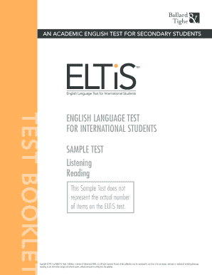 Eltis Test PDF  Form