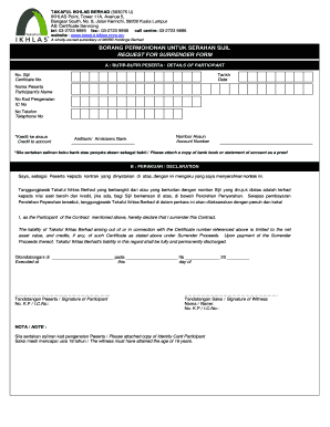 Borang E Review 1 Serahan  Form