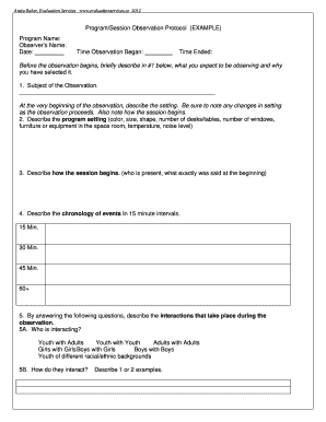 ProgramSession Observation Protocol Effectiveness Initiatives in Evaluativethinking  Form