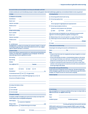 Koopcontract Motor  Form