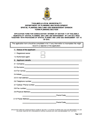 Thulamela Municipality Application Form
