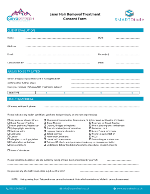 LASER HAIR REMOVAL ASSESSMENT FORM