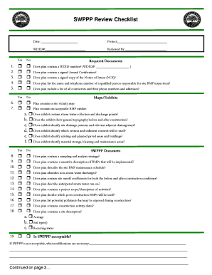 Swppp Checklist  Form