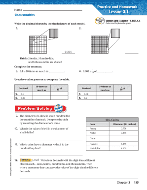 Practice and Homework Lesson 3 1  Form