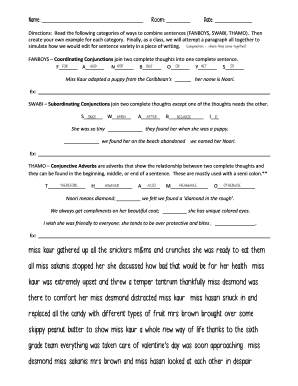 Swabi Conjunctions PDF  Form