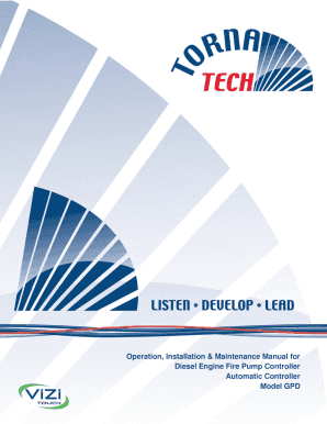 Tornatech Fire Pump Controller Manual  Form