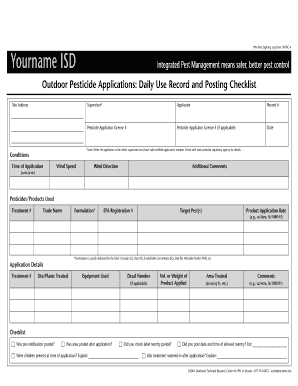 Pest Control Log Book Template  Form