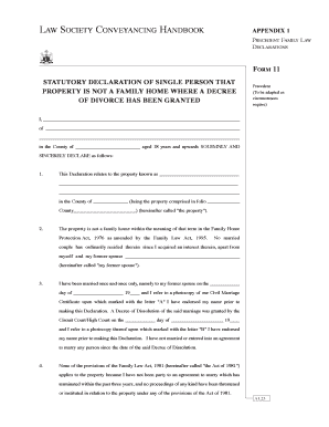 Family Home Declaration Form