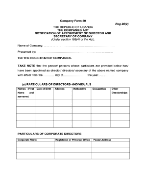 Company Form 20