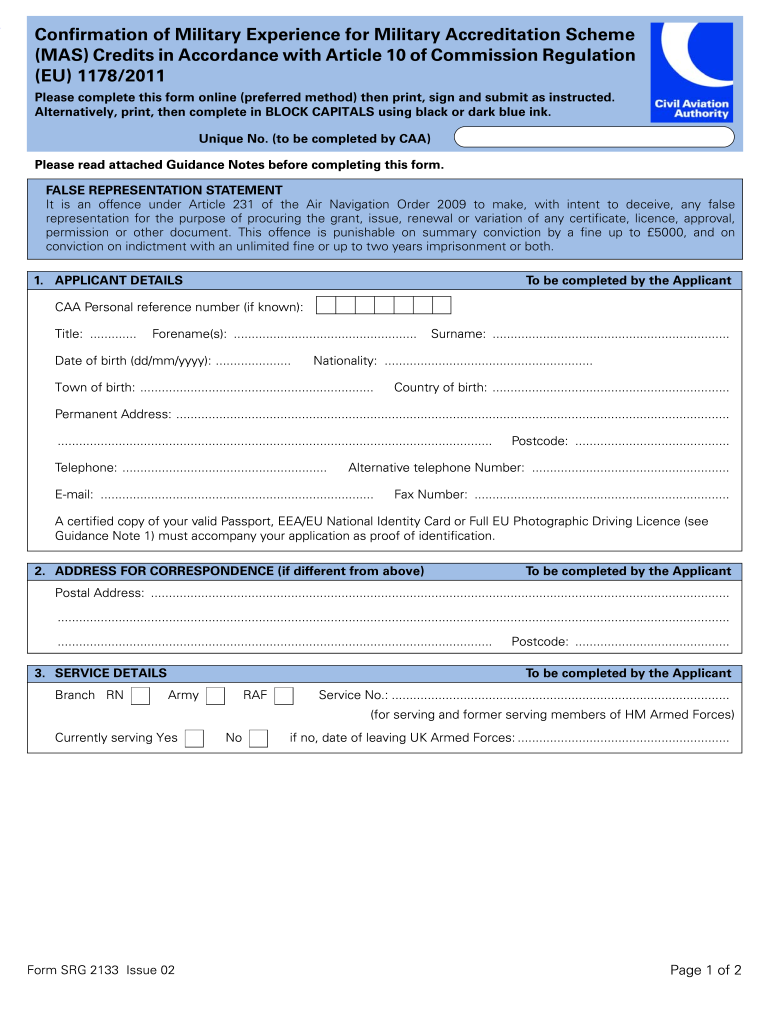 Srg2133  Form