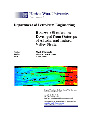 Heriot Watt Reservoir Engineering PDF  Form
