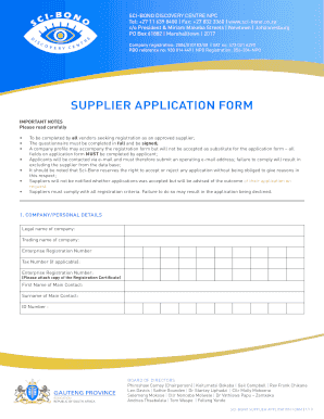 Sci Bono Tenders  Form