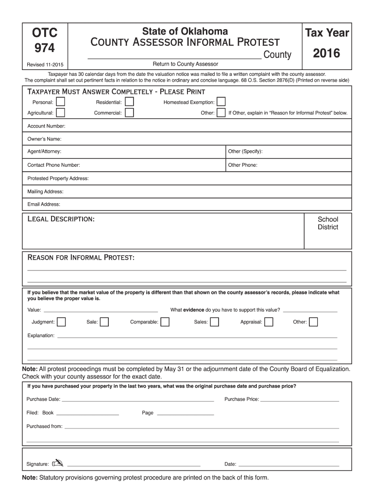 Otc 974  Form