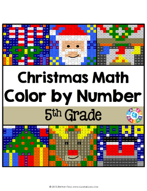 Brittney Field Games4gains Christmas Color by Number Form
