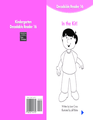 Decodable Reader 16 Kindergarten Decodable Reader 16 in the Kit  Form