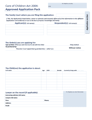 CareOfChildrenAct2004 PDF Template 20150219 Justice Govt  Form