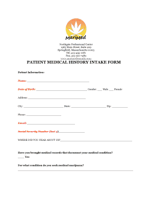 Medical History Intake Form MariMed Consults