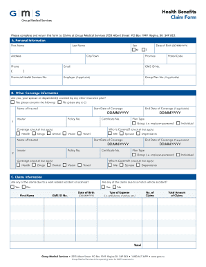 Gms Claim Form