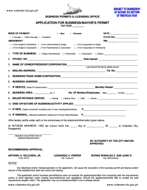 Business Permit Application Form Pila Laguna