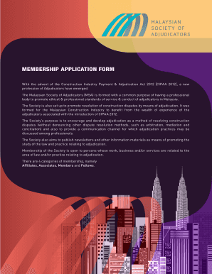 Malaysian Society of Adjudicators  Form