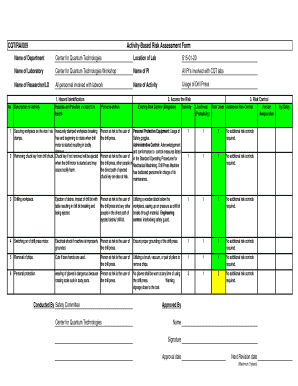 Drilling Risk Assessment Example  Form