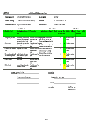 Hirarc Example in Laboratory  Form