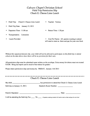 Chuck E Cheese Application PDF  Form
