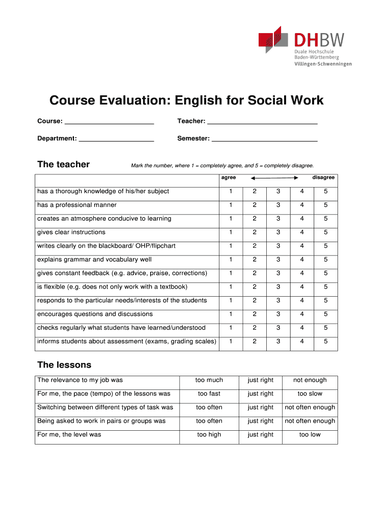 Social Worker Feedback Form