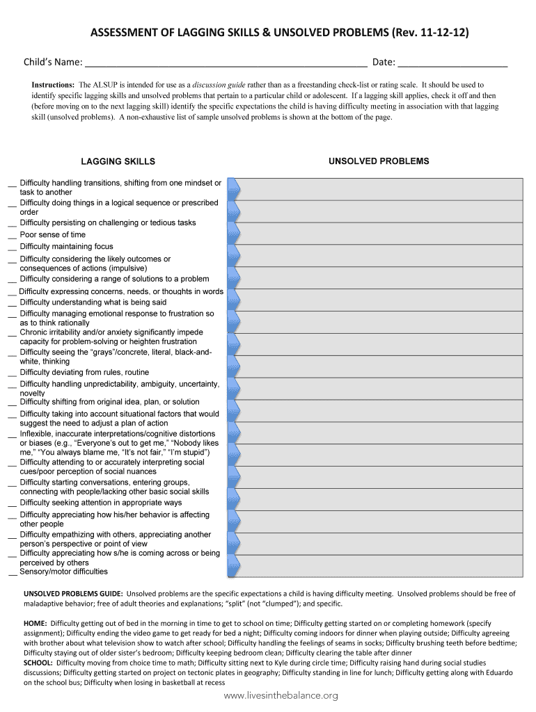 alsup problem solving plan